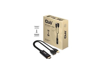 Club3D Aktívny adaptér HDMI na DisplayPort 4K60Hz, M/F