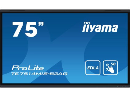 75" iiyama TE7514MIS-B2AG: IPS, 4K, USB-C, EDLÁ