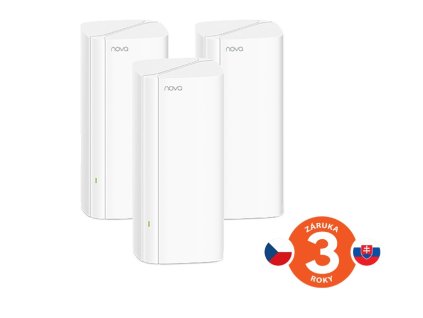 Tenda Nova EX12 (3-pack) WiFi6 AX3000 Mesh Gigabit systém, 9xGLAN/GWAN, WPA3, VPN, SMART CZ aplikácie