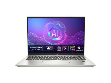 MSI Prestige/A16 AI+ A3HMG/AI9-365/16"/4K/32GB/1TB SSD/AMD int/W11P/Silver/2R