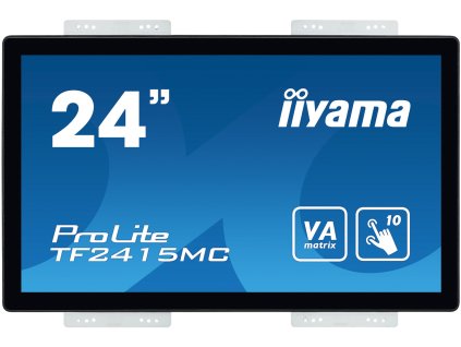 24" iiyama TF2415MC-B2: VA, FullHD, capacitive, 10P, 350cd/m2, VGA, DP, HDMI, čierny
