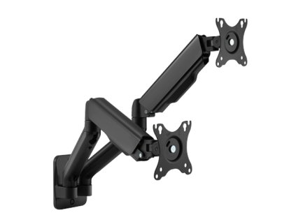 Držiak monitora Brateck LDA32-114E dve ramená vedľa seba mechanická pružina nástenný