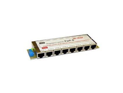 W-Star 8portový napája. panel PoE s ochranou proti prepätiu 60V