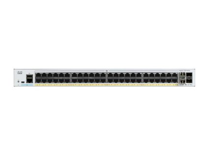 Catalyst C1000-48FP-4G-L, 48x 10/100/1000 Ethernet PoE+ portu a 740W PoE budget, 4x 1G SFP uplinks