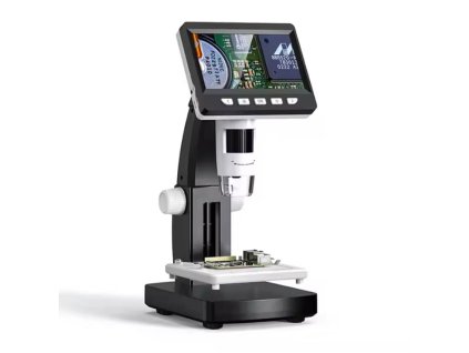 W-Star Digitálny Mikroskop LCD 4,3”, ML306B, 2MPx, 1000x, prísvit, stojan, čierna