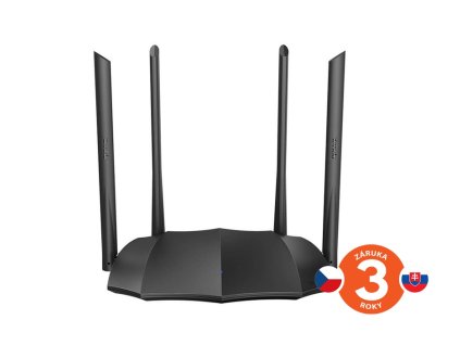 Tenda AC8 WiFi AC Gigabit Router 1200Mbps, 1x GWAN, 3x GLAN, 4x 6dBi antény, WISP, Uni.Repeater, APP