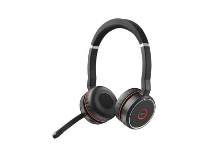Jabra Evolve 75 SE/Stereo/ANC/BT/Bezdrať/MS/Čierna-červená