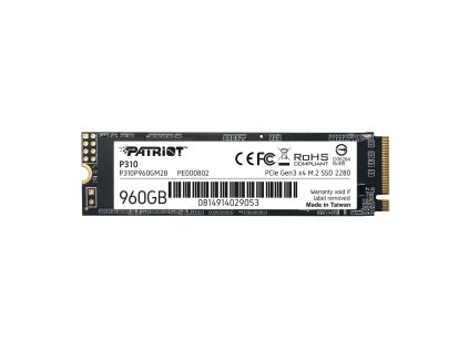 PATRIOT P310//SSD/M.2 NVMe/Čierna/3R