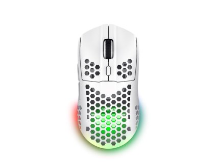 Trust Gaming GXT 929W Helox/Herná/Optická/Pre pravákov/4 800 DPI/Bezdrôtová USB/Biela