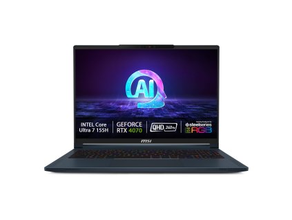 MSI Stealth/16 AI Studio A1VGG/U7-155H/16"/2560x1600/32GB/1TB SSD/RTX 4070/W11H/Blue/2R
