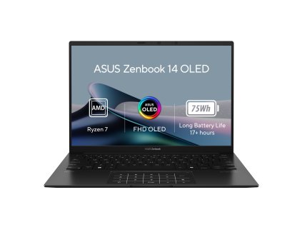 ASUS Zenbook 14 OLED/UM3406HA/R7-8840HS/14"/WUXGA/16GB/1TB SSD/AMD int/W11P/Black/2R