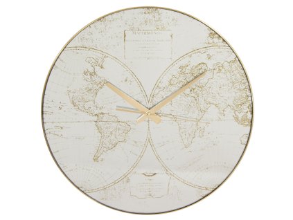 Nástěnné hodiny zlatá mapa 125100