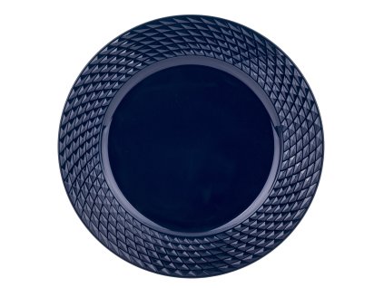 Talíř tmavě modrý plast 159844