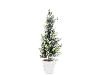 Vánoční dekorace zasněžený stromek v květináči 58 cm 147035