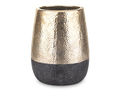 Kameninový obal na květináč černozlatý 28,5 cm 138461