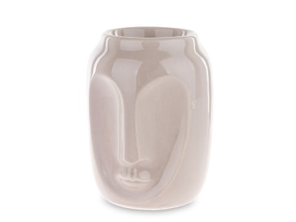 Keramická aromalampa obličej béžový 145624
