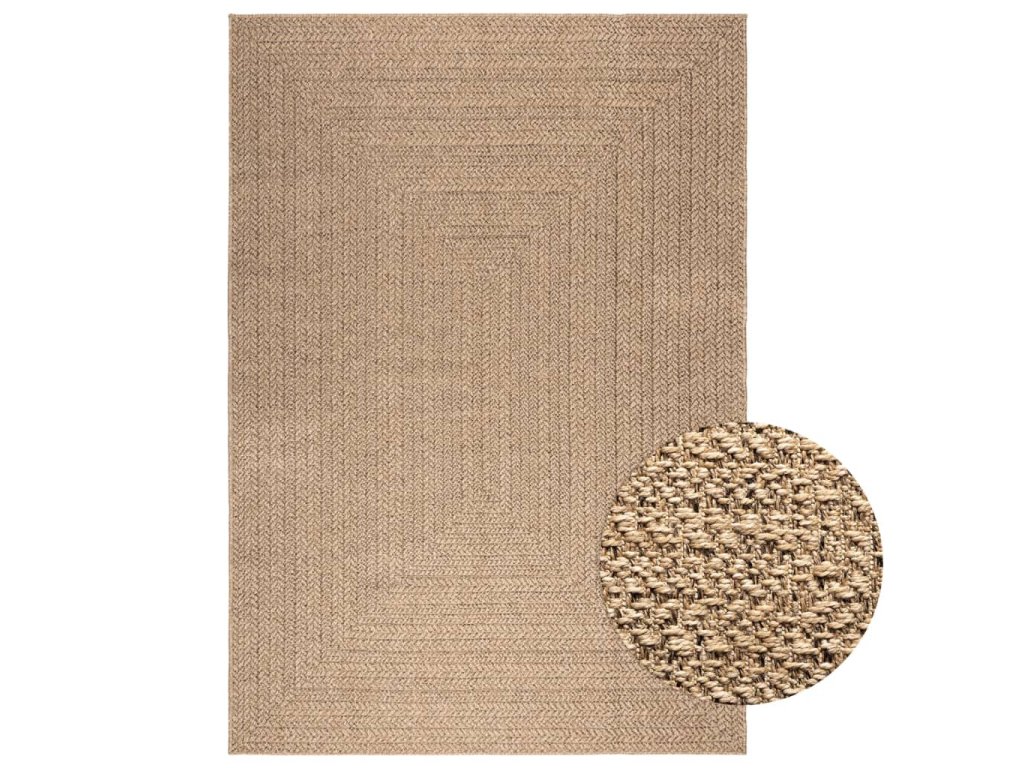 Koberec ZIZUR 160 x 230 cm jutový vzhled interiér i exteriér