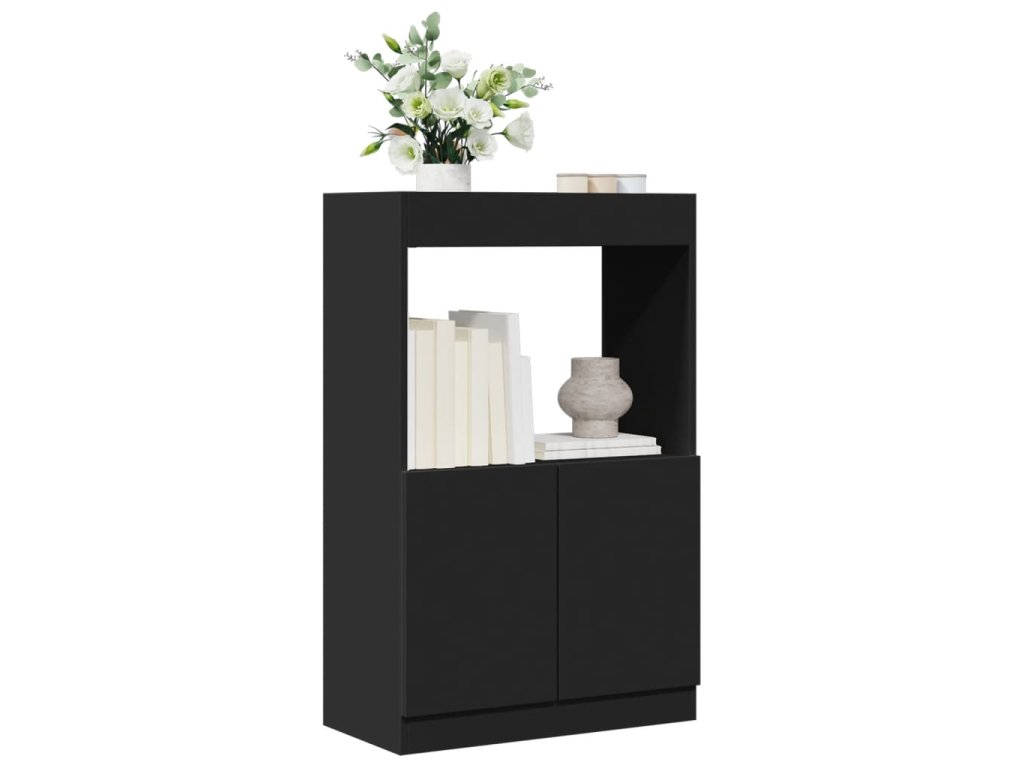 Skříň highboard bílá 92 x 33 x 140 cm kompozitní dřevo