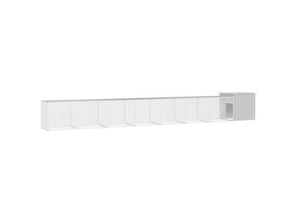 Klec pro kuřata šedá 700 x 91 x 100 cm pozinkovaná ocel