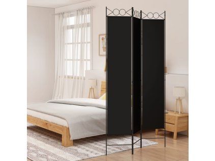 3dílný paraván bílý 120x200 cm textil