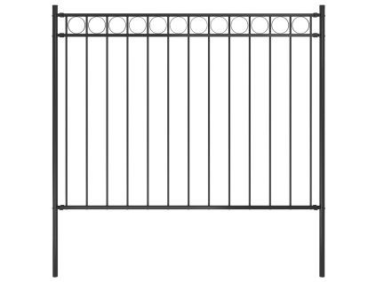 Zahradní plot ocelový 1,7 x 1,2 m černý