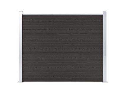 Plotový dílec WPC 180 x 146 cm černý