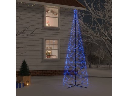 Vánoční stromek kužel 1 400 modrých LED diod 160 x 500 cm