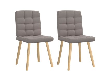 Jídelní židle 2 ks světle šedé textil