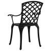 5dílný bistro set litý hliník černý