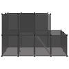 Klec pro malá zvířata černá 142 x 74 x 93 cm PP a ocel