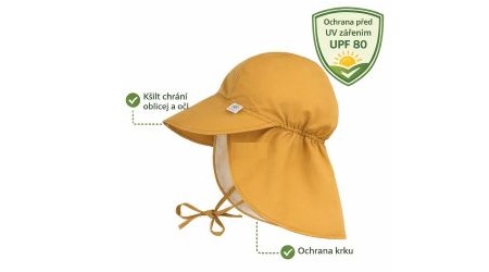 LÄSSIG Sun Protection Flap Hat Gold - klobouček s ochranou proti slunci