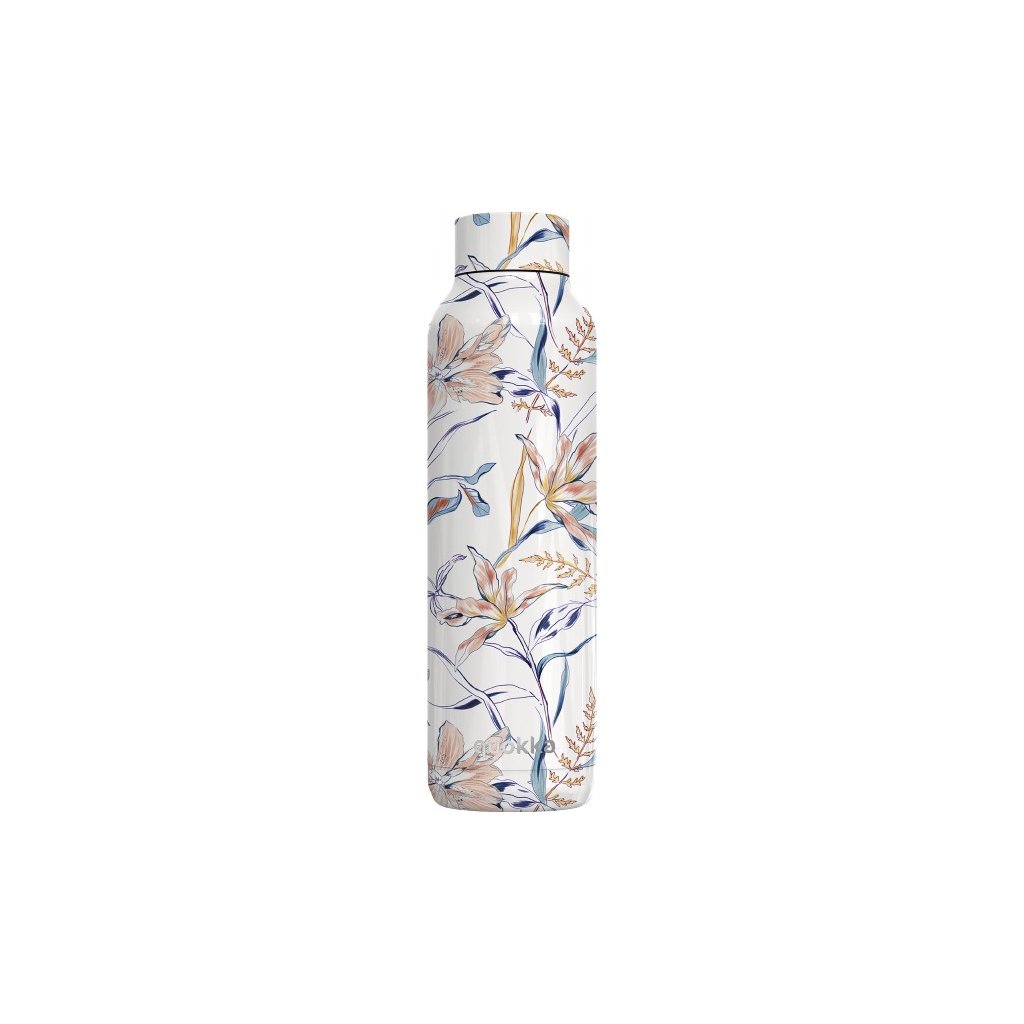 QUOKKA Nerezová termoláhev Solid Vintage Floral 630 ml