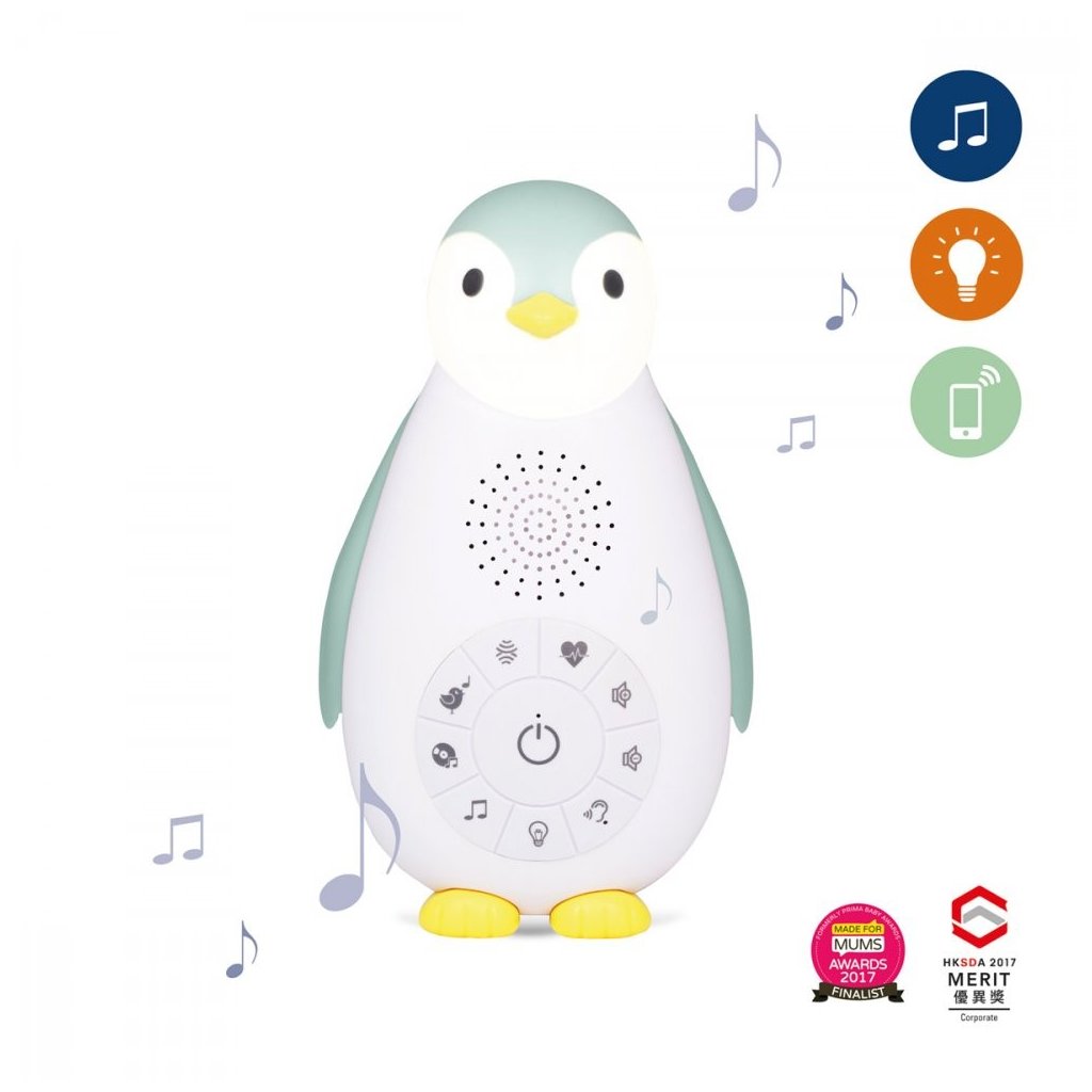 ZAZU Musicbox s bezdrátovým reproduktorem Tučňák Zoe modrý