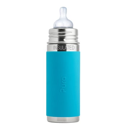 PURA Kojenecká termo lahev 260 ml aqua