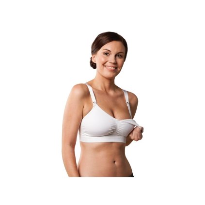 CARRIWELL podprsenka ke kojení bezešvá push up bílá