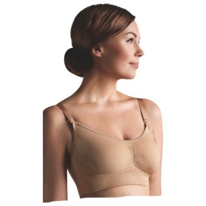 CARRIWELL podprsenka na kojení bezešvá s klipem tělová