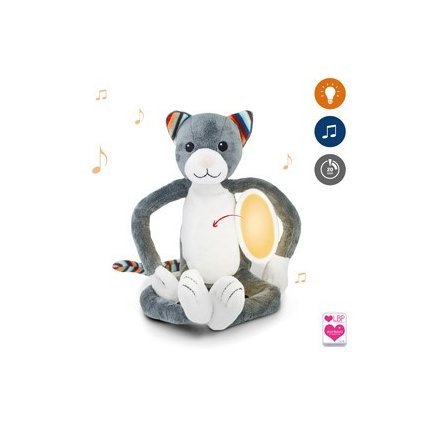 ZAZU Kočička Katie Plyšové noční světlo s melodiemi