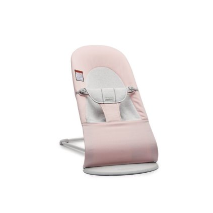 BABYBJÖRN Lehátko BALANCE Soft Cotton Light pink/grey, světlá skonstrukce