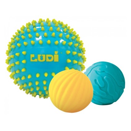LUDI Senzorické míčky 3 ks modré