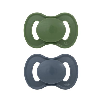 LULLABY PLANET Fyziologický silikonový dudlík 2 ks vel. 2 Forest Green & Flint Stone