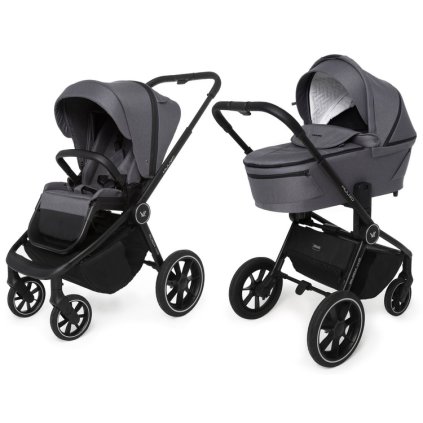 MUUVO Quick 04 multifunkční kočárek s velkými koly sada 2v1 Iron Graphite