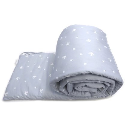 SOFTELLO Mantinel velký Ptáčci Šedomodrá