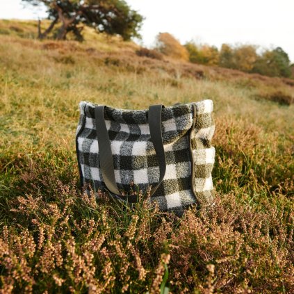 LIEWOOD Reed Tote Bag Check Army Brown/Dark Sandy