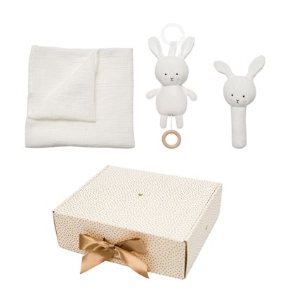 JABADABADO Dárková sada s mušelínovou dekou Bunny