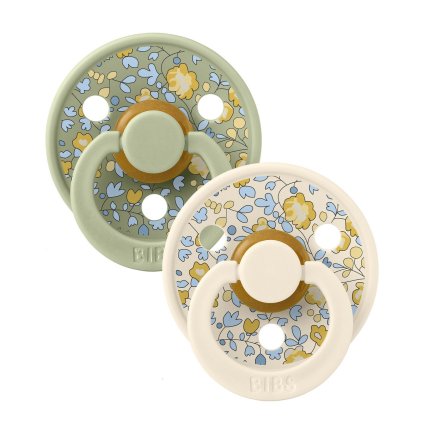 BIBS x LIBERTY Colour Dudlíky z přírodního kaučuku vel. 1 Ivory/Sage