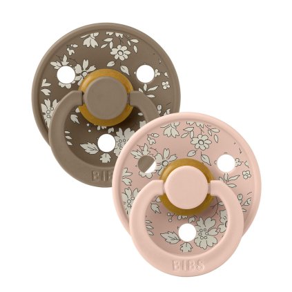 BIBS x LIBERTY Colour Dudlíky z přírodního kaučuku vel. 1 Blush/Dark Oak