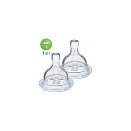AVENT dudlík Classic+, 2 otvory, pomalý průtok 2 ks