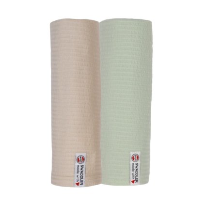 LODGER Cenově zvýhodněný set Swaddler Seersucker 120 x 120 cm Birch/Silk