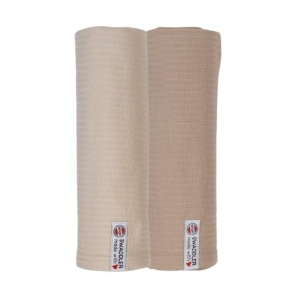 LODGER Cenově zvýhodněný set Swaddler Seersucker 120 x 120 cm Beige/Birch
