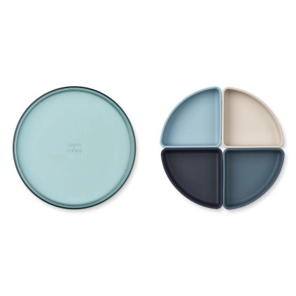 LIEWOOD Shawn Dělený talíř Sea Blue multi mix